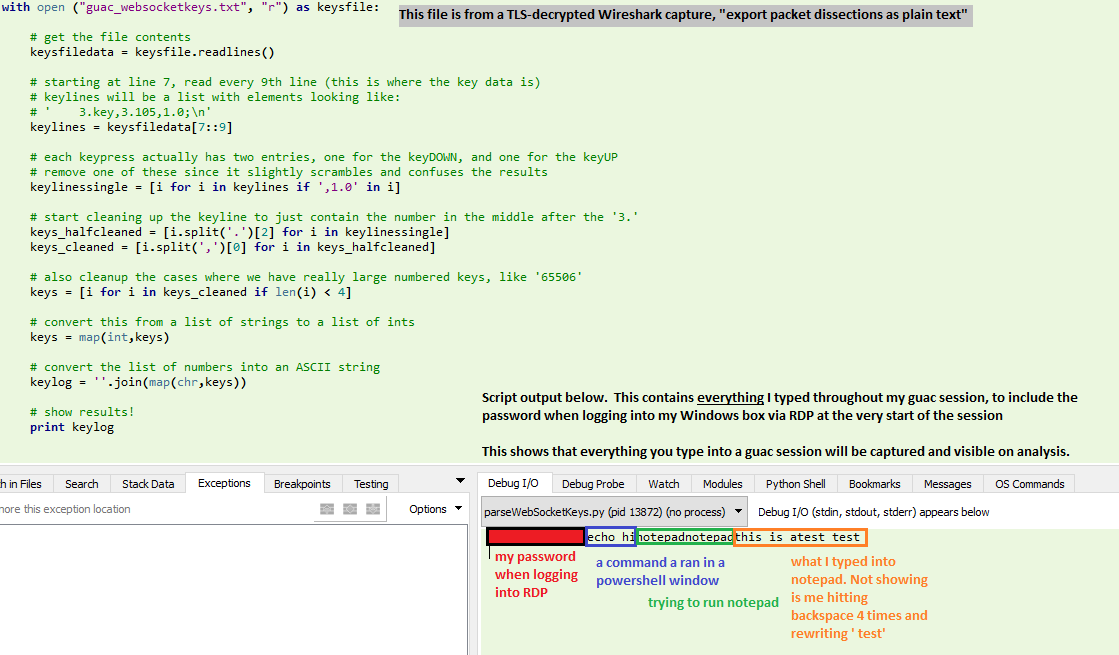 Guac Key Logs Parsed